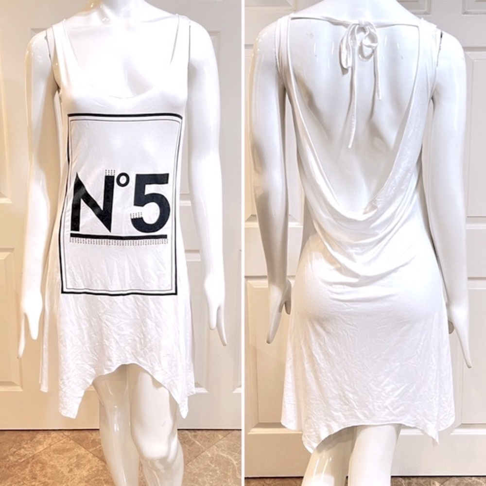 Sexy!- Beach Club/Day Club-Plunge Scoop Back Embellished Mini Dress-Sz S